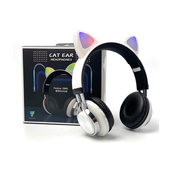 CAT EAR STYLE WIRELESS BLUETOOTH HEADPHONE M-01 MP3/CELLPHONE/PC WHITE CAT EAR STYLE WIRELESS BLUETOOTH HEADPHONE M-01 MP3/CELLPHONE/PC WHITE